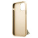 Guess Saffiano Hard Case With Ring Stand - дизайнерски кожен кейс с пръстен против изпускане за iPhone 12, iPhone 12 Pro (златист) 2