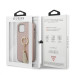 Guess Saffiano Hard Case With Ring Stand - дизайнерски кожен кейс с пръстен против изпускане за iPhone 12, iPhone 12 Pro (розов) 3
