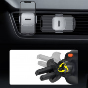 Baseus Easy Control Gravity Car Vent Mount (SUYK000101) - поставка за радиатора на кола за смартфони с дисплеи до 6.7 инча (черен) 11