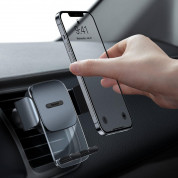 Baseus Easy Control Gravity Car Vent Mount (SUYK000101) - поставка за радиатора на кола за смартфони с дисплеи до 6.7 инча (черен) 7