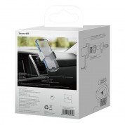 Baseus Easy Control Gravity Car Vent Mount (SUYK000112) - поставка за радиатора на кола за смартфони с дисплеи до 6.7 инча (сребрист) 19