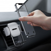 Baseus Easy Control Gravity Car Vent Mount (SUYK000112) - поставка за радиатора на кола за смартфони с дисплеи до 6.7 инча (сребрист) 8