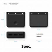 Elago Apple TV Universal Remote Holder Mount (Large) - поставка за Apple TV Siri Remote или други дистанционни за закрепяне към стена или гладка повърхност (черен) 6