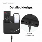 Elago Apple TV Universal Remote Holder Mount (Large) - поставка за Apple TV Siri Remote или други дистанционни за закрепяне към стена или гладка повърхност (черен) 3