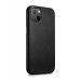 iCarer Leather Oil Wax MagSafe Case - кожен (естествена кожа) кейс с MagSafe за iPhone 13 mini (черен) 8