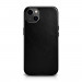 iCarer Leather Oil Wax MagSafe Case - кожен (естествена кожа) кейс с MagSafe за iPhone 13 mini (черен) 1