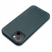 iCarer Leather Oil Wax MagSafe Case - кожен (естествена кожа) кейс с MagSafe за iPhone 13 mini (син) 9