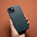 iCarer Leather Oil Wax MagSafe Case - кожен (естествена кожа) кейс с MagSafe за iPhone 13 mini (син) 11