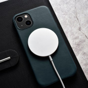 iCarer Leather Oil Wax MagSafe Case - кожен (естествена кожа) кейс с MagSafe за iPhone 13 mini (син) 9
