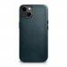 iCarer Leather Oil Wax MagSafe Case - кожен (естествена кожа) кейс с MagSafe за iPhone 13 mini (син) 1