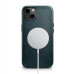 iCarer Leather Oil Wax MagSafe Case - кожен (естествена кожа) кейс с MagSafe за iPhone 13 mini (син) 4