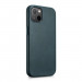 iCarer Leather Oil Wax MagSafe Case - кожен (естествена кожа) кейс с MagSafe за iPhone 13 mini (син) 7