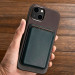 iCarer Leather Oil Wax MagSafe Case - кожен (естествена кожа) кейс с MagSafe за iPhone 13 mini (кафяв) 12