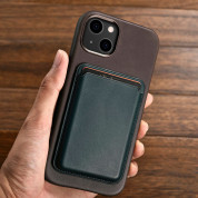 iCarer Leather Oil Wax MagSafe Case - кожен (естествена кожа) кейс с MagSafe за iPhone 13 (кафяв) 11