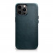 iCarer Leather Oil Wax MagSafe Case - кожен (естествена кожа) кейс с MagSafe за iPhone 13 Pro (син) 1