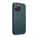 iCarer Leather Oil Wax MagSafe Case - кожен (естествена кожа) кейс с MagSafe за iPhone 13 Pro (син) 8