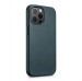 iCarer Leather Oil Wax MagSafe Case - кожен (естествена кожа) кейс с MagSafe за iPhone 13 Pro Max (син) 8