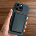 iCarer Leather Oil Wax MagSafe Case - кожен (естествена кожа) кейс с MagSafe за iPhone 13 Pro Max (син) 11