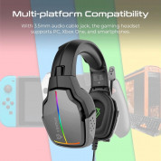 Vertux Havana High Definition LED Gaming Headset - RGB гейминг слушалки с микрофон с USB и 3.5mm жак (черен) 3