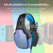 Vertux Havana High Definition LED Gaming Headset - RGB гейминг слушалки с микрофон с USB и 3.5mm жак (син) 3