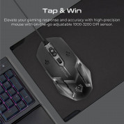 Vertux Orion Backlit Ergonomic Wired Gaming Keyboard & Mouse - комплект геймърска клавиатура с LED подсветка и мишка (за PC) (черен) 2