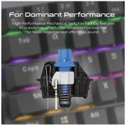 Vertux Tactical Advance Performance Mechanical Keyboard - механична геймърска клавиатура с LED подсветка (за PC) (черен) 3