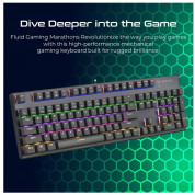 Vertux Tactical Advance Performance Mechanical Keyboard - механична геймърска клавиатура с LED подсветка (за PC) (черен) 1