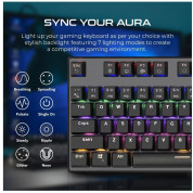 Vertux Tactical Advance Performance Mechanical Keyboard - механична геймърска клавиатура с LED подсветка (за PC) (черен) 4