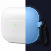 Elago AirPods 3 Silicone Hang Case - силиконов калъф с карабинер за Apple AirPods 3 (бял-фосфор) 2