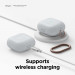 Elago AirPods 3 Silicone Hang Case - силиконов калъф с карабинер за Apple AirPods 3 (бял-фосфор) 8