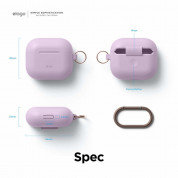 Elago AirPods 3 Silicone Hang Case - силиконов калъф с карабинер за Apple AirPods 3 (светлолилав) 7