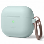 Elago AirPods 3 Silicone Hang Case - силиконов калъф с карабинер за Apple AirPods 3 (зелен)