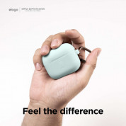 Elago AirPods 3 Silicone Hang Case - силиконов калъф с карабинер за Apple AirPods 3 (зелен) 4