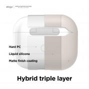 Elago AirPods 3 Liquid Hybrid Case - твърд силиконов кейс за Apple AirPods 3 (бежов) 1