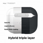 Elago AirPods 3 Liquid Hybrid Hang Case - твърд силиконов кейс с карабинер за Apple AirPods 3 (черен) 1