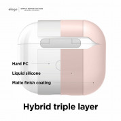 Elago AirPods 3 Liquid Hybrid Hang Case - твърд силиконов кейс с карабинер за Apple AirPods 3 (розов) 1