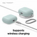 Elago AirPods 3 Liquid Hybrid Hang Case - твърд силиконов кейс с карабинер за Apple AirPods 3 (зелен) 5