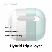 Elago AirPods 3 Liquid Hybrid Hang Case - твърд силиконов кейс с карабинер за Apple AirPods 3 (зелен) 1