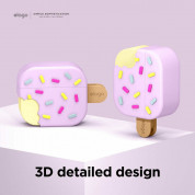 Elago AirPods 3 Ice Cream Design Silicone Case - силиконов калъф с карабинер за Apple AirPods 3 (лилав) 2
