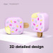 Elago AirPods 3 Ice Cream Design Silicone Case - силиконов калъф с карабинер за Apple AirPods 3 (лилав) 3