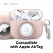 Elago AirPods Pro Snapshot Silicone Case - силиконов калъф (с място за AirTag) с карабинер за Apple AirPods Pro (розов) 3