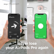 Elago AirPods Pro Snapshot Silicone Case - силиконов калъф (с място за AirTag) с карабинер за Apple AirPods Pro (розов) 1