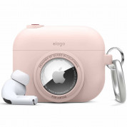 Elago AirPods Pro Snapshot Silicone Case - силиконов калъф (с място за AirTag) с карабинер за Apple AirPods Pro (розов)