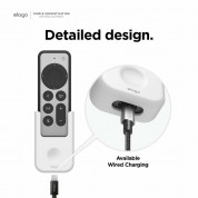Elago Apple TV Siri Remote Holder Mount (Small) - поставка за Apple TV Siri Remote за закрепяне към стена или гладка повърхност (бял) 2