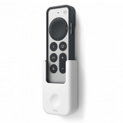 Elago Apple TV Siri Remote Holder Mount (Small) - поставка за Apple TV Siri Remote за закрепяне към стена или гладка повърхност (бял)