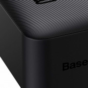 Baseus Bipow Digital Display Power Bank 15W 30000mAh (PPDML-К01) - външна батерия с два USB-A и един USB-C изходи и технология за бързо зареждане (черен) 5