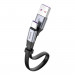Baseus Simple HW Quick Charge USB-C to USB-A Cable 40W (CATMBJ-BG1) - USB-C кабел за устройства с USB-C порт (23 см) (сив) 2