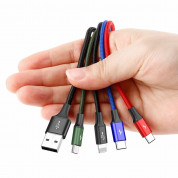 Baseus Fast 4-in-1 Charging Data Cable (CA1T4-B01) - универсален USB-A кабел с microUSB, Lightning и 2xUSB-C конектори (120 см) (черен) 6