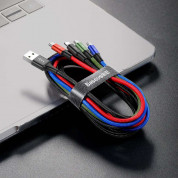 Baseus Fast 4-in-1 Charging Data Cable (CA1T4-B01) - универсален USB-A кабел с microUSB, Lightning и 2xUSB-C конектори (120 см) (черен) 3