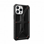 Urban Armor Gear Monarch Kevlar Case - удароустойчив хибриден кейс за iPhone 13 Pro Max (черен-кевлар) 2